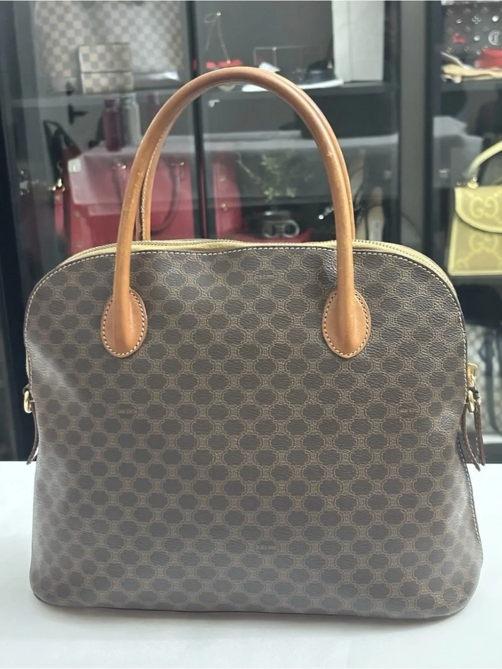 Celine Vintage Signature Monogram Satchel